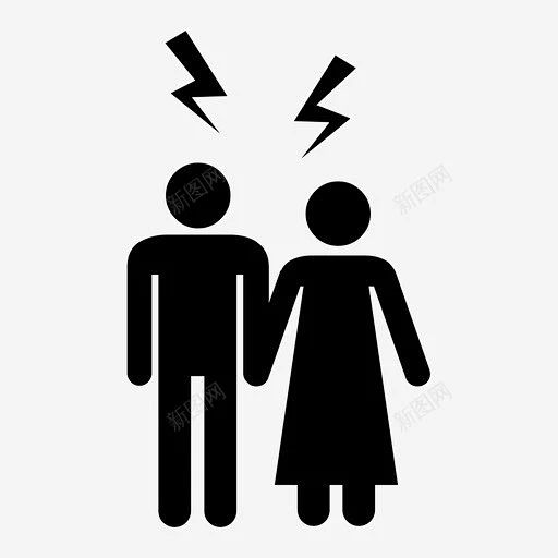 压力夫妻吵架关系图标 设计图片 免费下载 页面网页 平面电商 创意素材-花瓣网