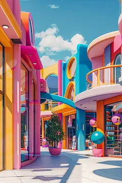 C4D电商商铺场景虚拟空间设计