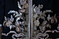 close up of details on Oscar De la Renta jacket with Lesage embroidery, floral motifs.