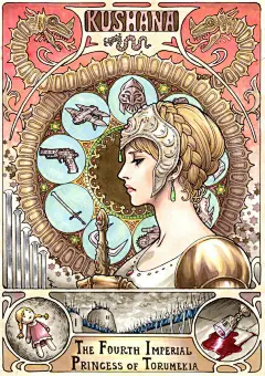 穆夏风格宫崎骏动画人物插画（1.龙猫；2.千与千寻；3.天空之城；4.悬崖上的金鱼姬；5.魔女宅急便；6.哈尔的移动城堡；7.风之谷；8.风之谷；9.幽灵公主）丨By：Takumi ​​​​