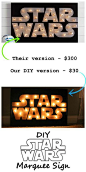 DIY Star Wars Marquee Sign Tutorial for a home theater