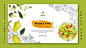 Healthy food banner template with photo Free Psd