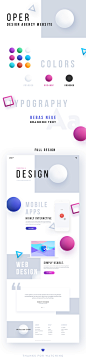 OPER - Design Agency Website : A minimal colorful website for a design agency, hope you'll like it.