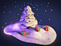 Christmas tree in blender modeling white present snow gifts blender 3d tree christmas