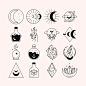 月亮魔法巫术占仆logo标志矢量图素材