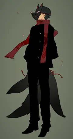 #オリジナル 春を夢見し黒狐 - ネヲ的插画