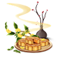 中秋桂花月饼素材