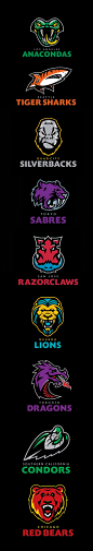International Fight League Team Logos by 343 Creative , via Behance: 