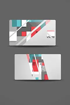 精品结合图形名片底纹设计-众图网