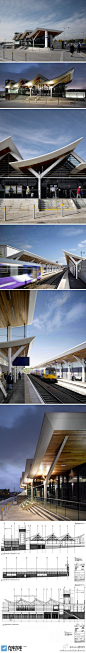 #ikuku建筑推荐#该项目的设计力求在一个相互联系的建筑和景观设计中统一各种车站元素，以提升居民、访客和用户的体验，并将保持社会、经济和环境可持续性的原则。http://t.cn/zRSEY9D【Rotherham中央火车站//Aedas//英国//交通建筑//木材,金属,玻璃】
