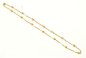时光海全球拍-详情-一个18 K金项链的露天广场链接部分穿插的小球体，大约14g。