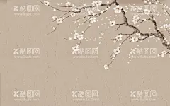 杏花  - 源文件下载【酷图网】杏花,中国风,背景,展板,不干胶,名片,中式,