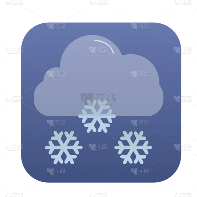 ICON-扁平天气icon-降雪图片_icon图标元素图片素材-花瓣网