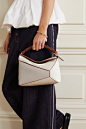 LOEWE Puzzle small color-block leather shoulder bag