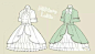 #资源君# lolita动漫裙子样式绘画参考，每一件都好漂亮，收藏留着用~ 转需~【画师：なななのか】 ​​​​
