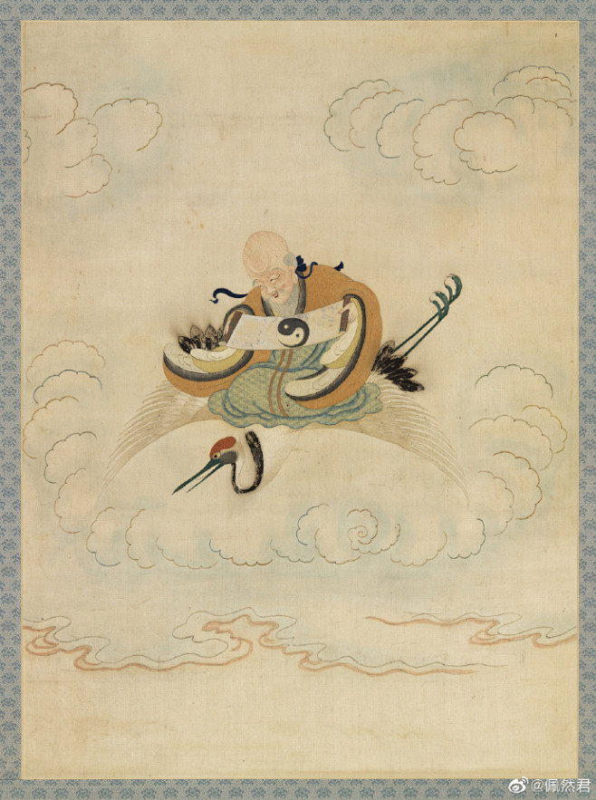 丝绣 | 明顾绣八仙庆寿挂屏（一）南极仙...
