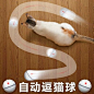 【送电池】抖音同款led自动逗猫球激光逗猫神器充电电动猫咪玩具