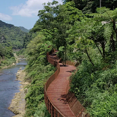 陂塘饮犊采集到塔台桥栈道栏杆