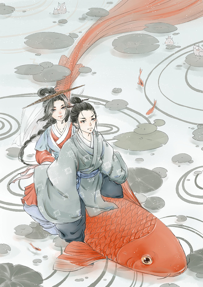 乘鲤_-AJIU-__插画师作品_涂鸦王...