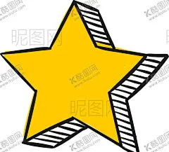 星星 【酷图网】流星,许愿,星星,星型,五角星,阳光,太阳,月亮,菱形,多边形,天气,乌云,UI,标识,标志,素材,LOGO,PNG,手绘,线条,简笔画,简约