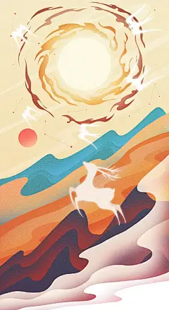 敦煌风景七色鹿正版高清图片下载-视觉中国VCG.COM