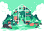 Green house dribbble