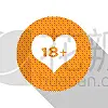 18岁到19岁,分离着色,图标,动物心脏,白色,成年的,疤,禁止的,满足,爱