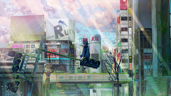 二次元场景插画 ipad壁纸 电脑壁纸