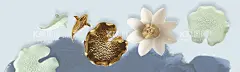 莲花游鱼艺术装饰画挂画  - 源文件下载【酷图网】唯美,莲花装饰画,时尚游鱼,艺术画,轻奢装饰画,唯美艺术画,简约三联画,中式艺术画