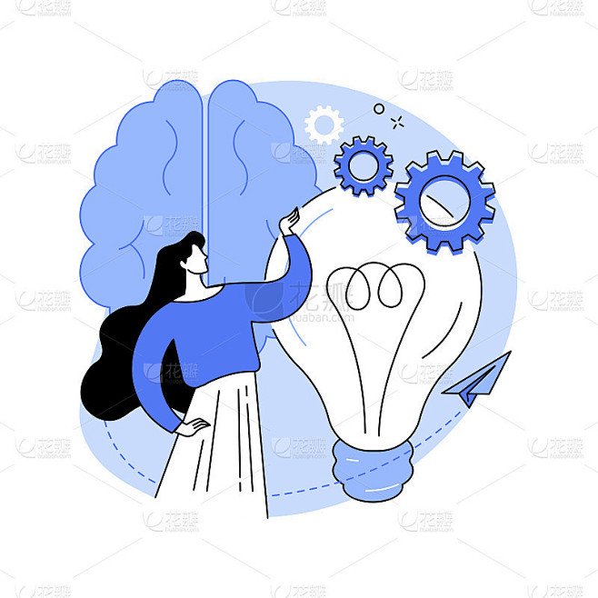 灵感抽象概念矢量插图。