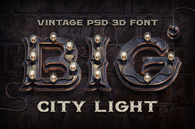 BIG City Light创意3D英文...