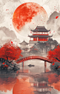 素材底图丨枫叶古城 - 小红书