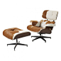 Designed By Charles And Ray Eames With Full Grain Semi Aniline Dyed Leather For Supreme Comfort Part F Herman Miller Collection: 