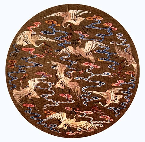 中国古典服装民间刺绣古代龙纹凤纹仙鹤图案...