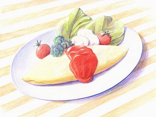 彩铅美食
