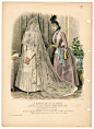 婚纱设计编年史（1820-1921）。1820-1921年间的婚纱设计图稿。