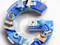 Google Brand Campaign adobe octane cinema 4d animation print graphic design illustration modern 3d