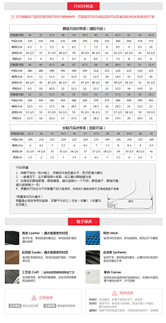 依-丫丫采集到鞋尺码表