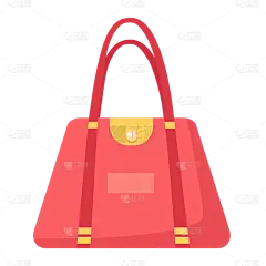 卡通手提包电商产品素材贴纸