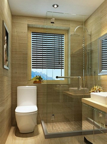 浴室隐形门设计效果图