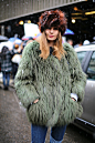 ______________#fauxfur #NadjaBender . #offduty in Milan.