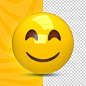 PSD 3d emoji happy reaction smiling psd