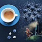 意大利设计师Cinzia Bolognesi在早晨喝咖啡，竟喝出了不一样的灵感！这样的效果太棒了！生活中的创意无处不在~