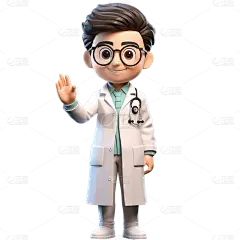 3D立体三维医生职业人物