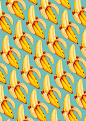 Fruit Patterns : Gouache on illustration board converted to digital pattern, 2016.