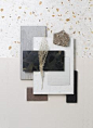 Mood board interior with texture