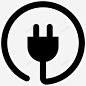 插头电池电缆图标 标识 标志 UI图标 设计图片 免费下载 页面网页 平面电商 创意素材