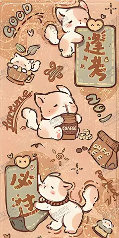 考神猫狗 【酷图网】考神,猫狗,粉色,可爱,卡通,壁纸