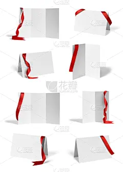 蝴蝶结,书桌,纸,书,小册子,日历,模板,折叠的,红色
