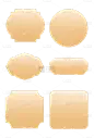 素材组合-电商活动促销金色简约立体3D文本框边框元素